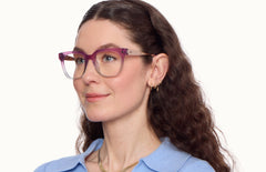 The Murphy - Violet Pearlized Gradient Acetate Rose Gold Metal - LifeStyle Thumbnail2 - Pair Eyewear