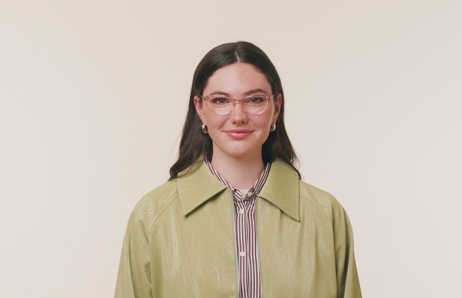The ella - Pink Clear Acetate Rose Gold Metal - LifeStyle Thumbnail3 - Pair Eyewear