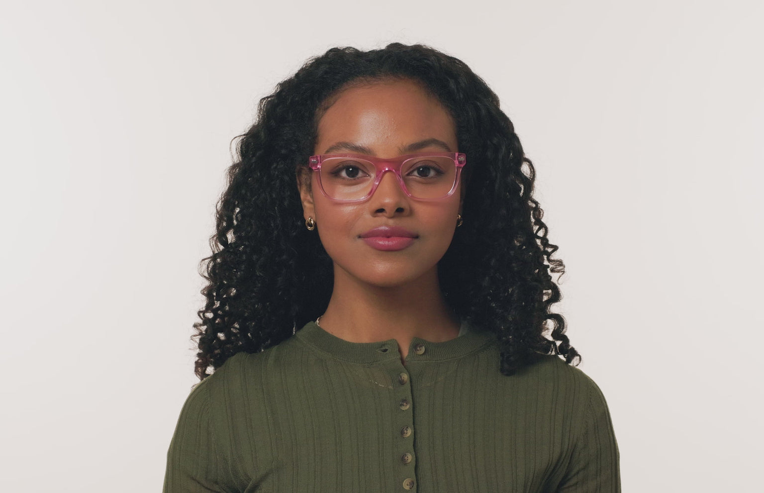The Jessie - Pink Glitter Clear - LifeStyle Thumbnail3 - Pair Eyewear