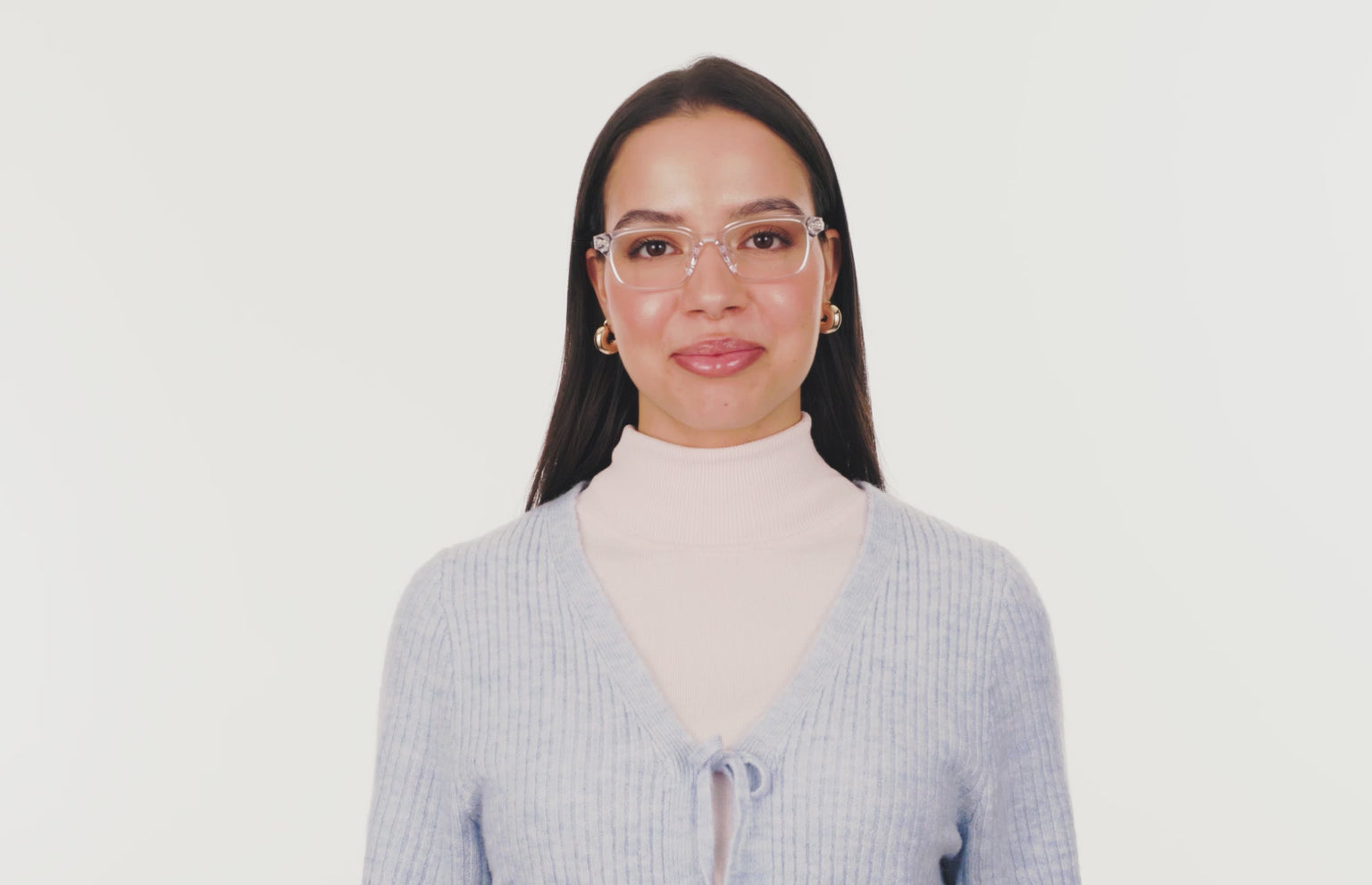 The Finley - Crystal Clear Acetate Silver Metal - LifeStyle Thumbnail3 - Pair Eyewear