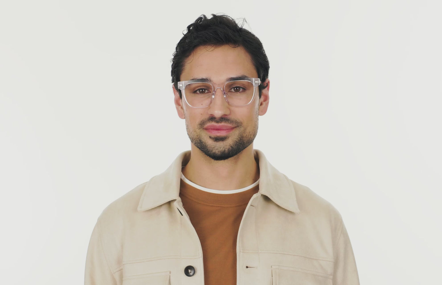 The Murphy - Crystal Clear Acetate Silver Metal - LifeStyle Thumbnail4 - Pair Eyewear