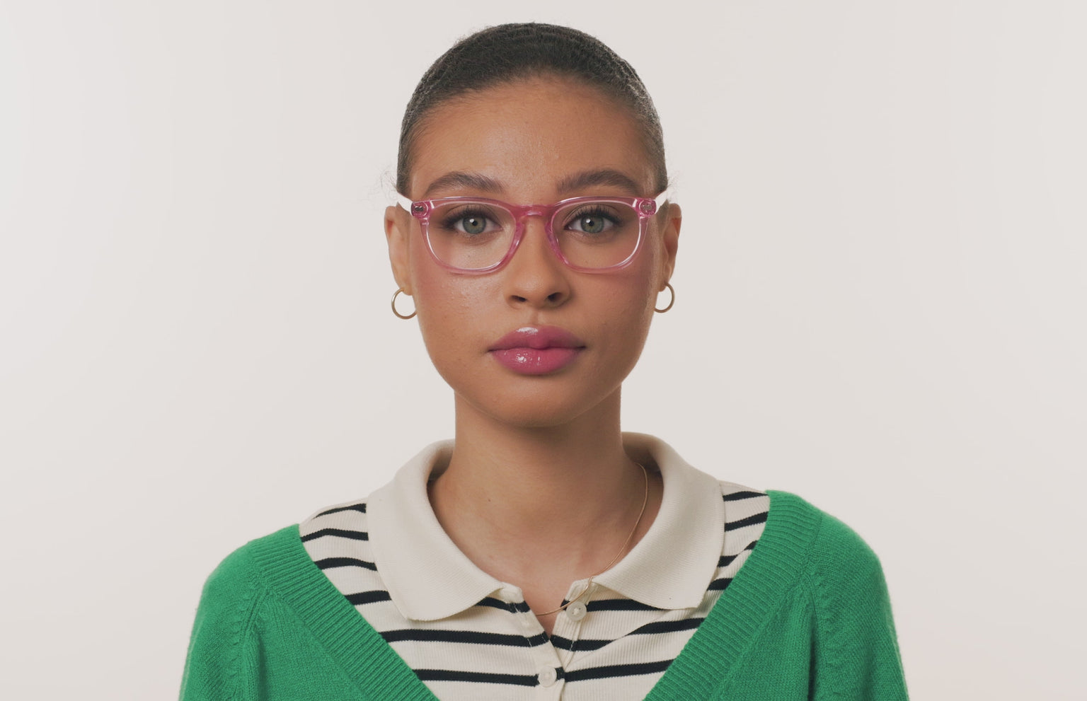 The Twain - Pink Glitter Clear - LifeStyle Thumbnail3 - Pair Eyewear