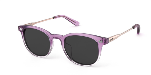 The Reese - Violet Pearlized Gradient Acetate Rose Gold Metal Sun - Pair Eyewear