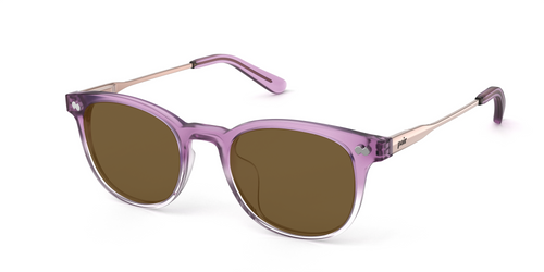 The Reese - Violet Pearlized Gradient Acetate Rose Gold Metal Sun - Secondary Image - Pair Eyewear