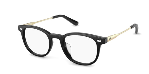 The Reese - Black Acetate Gold Metal - Pair Eyewear