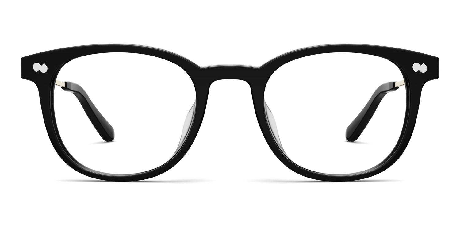 The Reese - Black Acetate Gold Metal - Carousel2 - Pair Eyewear