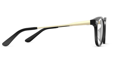 The Reese - Black Acetate Gold Metal - Thumbnail3 - Pair Eyewear