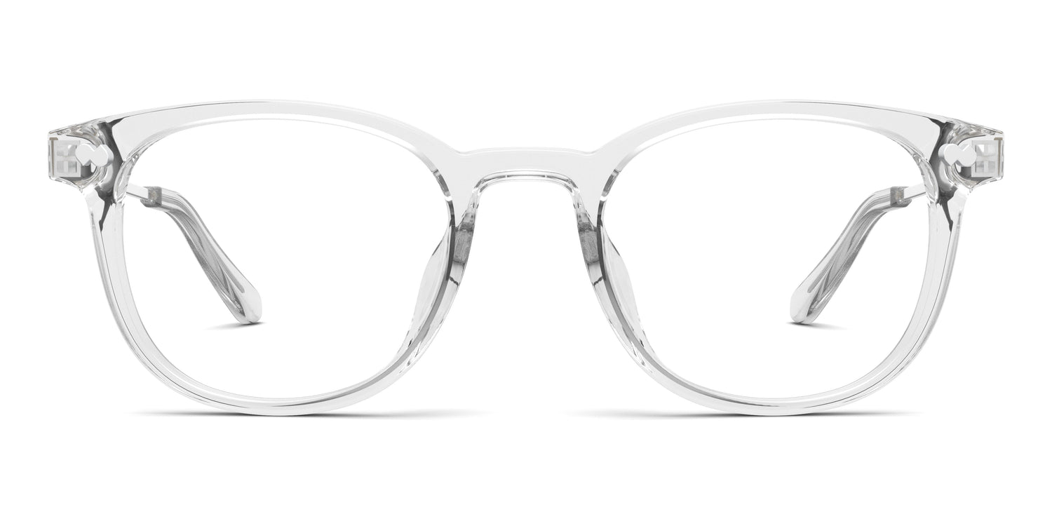 The Reese - Crystal Clear Acetate Silver Metal - Carousel2 - Pair Eyewear