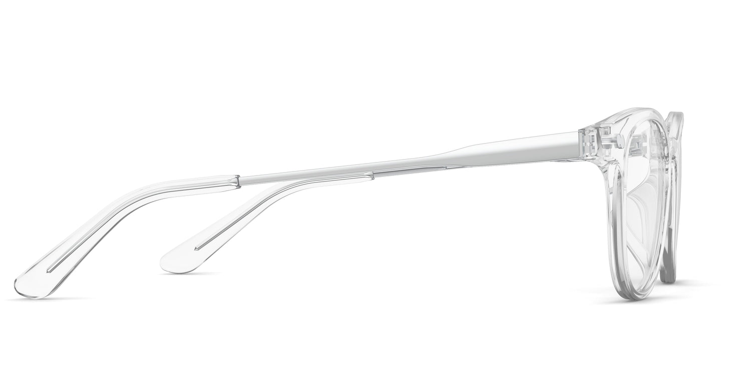The Reese - Crystal Clear Acetate Silver Metal - Carousel3 - Pair Eyewear