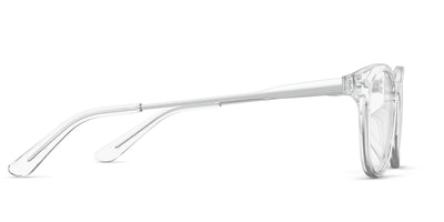 The Reese - Crystal Clear Acetate Silver Metal - Thumbnail3 - Pair Eyewear
