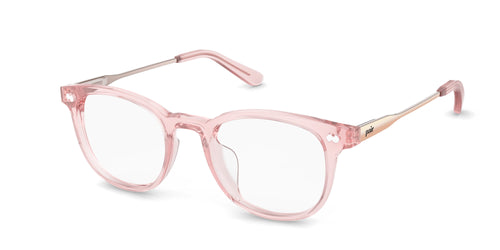 The Reese - Pink Clear Acetate Rose Gold Metal - Pair Eyewear