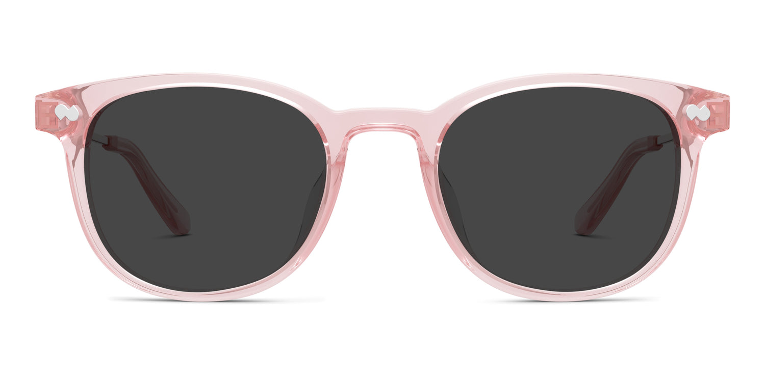 The Reese - Pink Clear Acetate Rose Gold Metal Sun - Carousel3 - Pair Eyewear