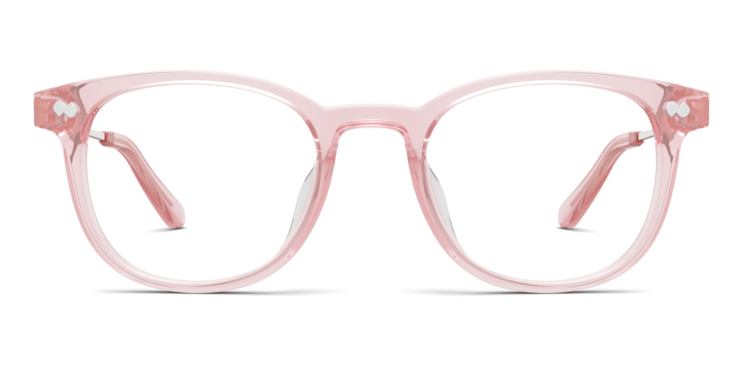 The Reese - Pink Clear Acetate Rose Gold Metal - Carousel2 - Pair Eyewear