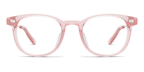 The Reese - Pink Clear Acetate Rose Gold Metal - Secondary Image - Pair Eyewear