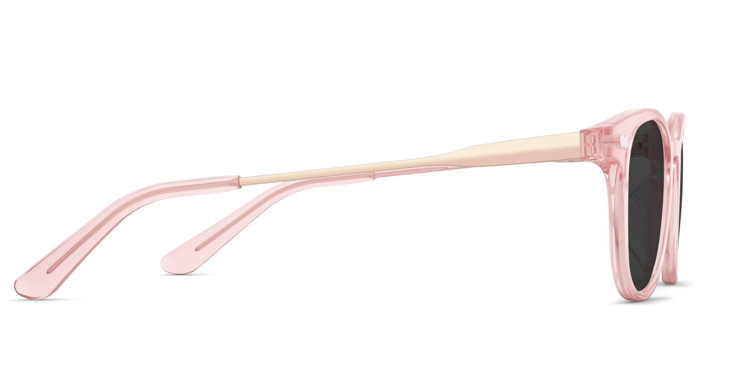 The Reese - Pink Clear Acetate Rose Gold Metal Sun - Carousel5 - Pair Eyewear