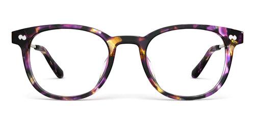 The Reese - Purple Confetti Tortoise Acetate Gold Metal - Secondary Image - Pair Eyewear