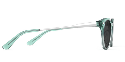 The Reese - Teal Pearlized Gradient Acetate Silver Metal Sun - Thumbnail5 - Pair Eyewear