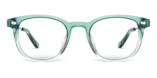 The Reese - Teal Pearlized Gradient Acetate Silver Metal - Secondary Image - Pair Eyewear