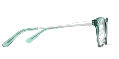The Reese - Teal Pearlized Gradient Acetate Silver Metal - Thumbnail3 - Pair Eyewear