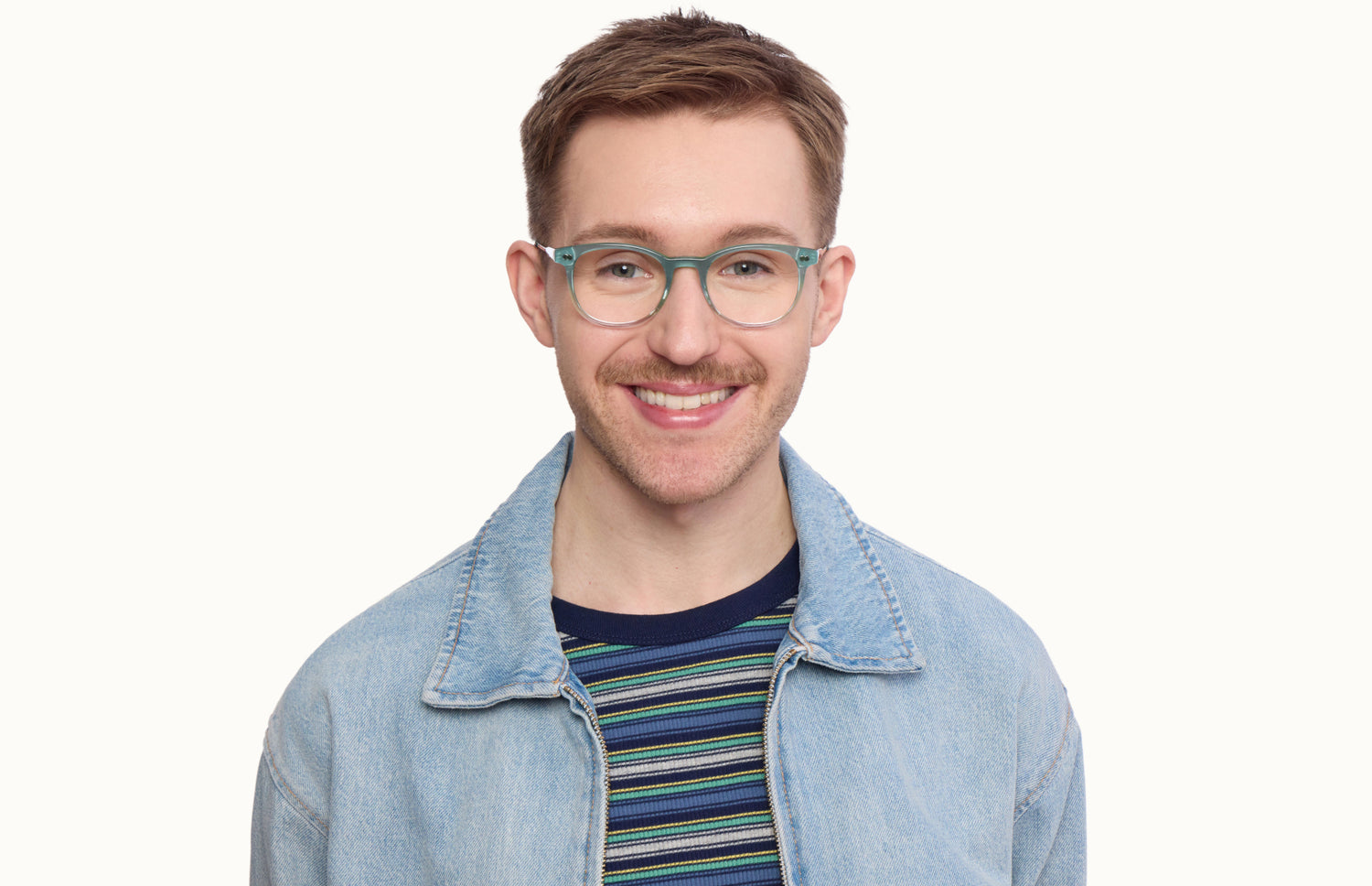 The Reese - Teal Pearlized Gradient Acetate Silver Metal - LifeStyle1 - Pair Eyewear