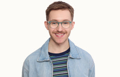 The Reese - Teal Pearlized Gradient Acetate Silver Metal - LifeStyle Thumbnail1 - Pair Eyewear