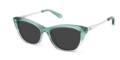 The Wanda - Teal Pearlized Gradient Acetate Silver Metal Sun - Thumbnail1 - Pair Eyewear