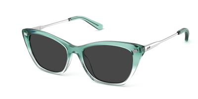 The Wanda - Teal Pearlized Gradient Acetate Silver Metal Sun - Thumbnail3 - Pair Eyewear