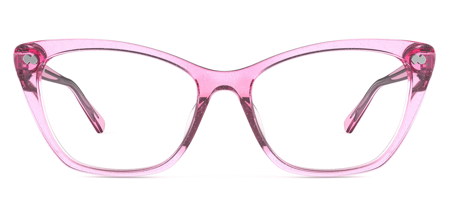 The Wanda - Pink Glitter Clear - Carousel1 - Pair Eyewear