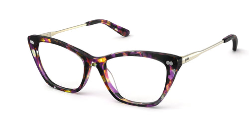The Wanda - Purple Confetti Tortoise Acetate Gold Metal - Pair Eyewear