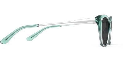 The Wanda - Teal Pearlized Gradient Acetate Silver Metal Sun - Thumbnail5 - Pair Eyewear