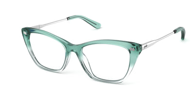 The Wanda - Teal Pearlized Gradient Acetate Silver Metal - Thumbnail1 - Pair Eyewear