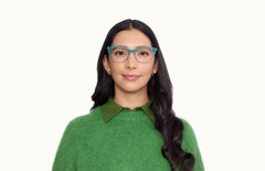 The Wanda - Teal Pearlized Gradient Acetate Silver Metal - LifeStyle Thumbnail1 - Pair Eyewear