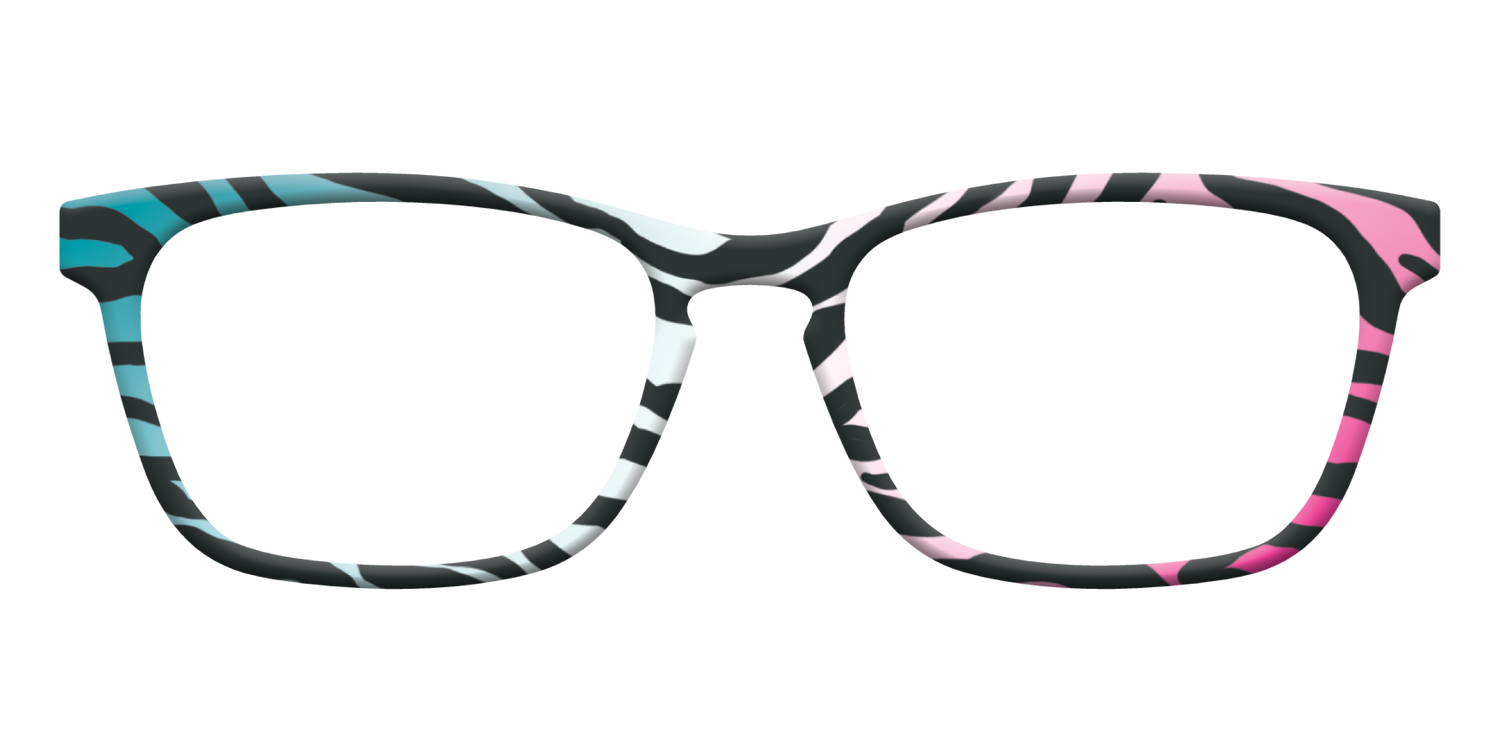 The Rainbow Zebra - Front Top Image - Pair Eyewear