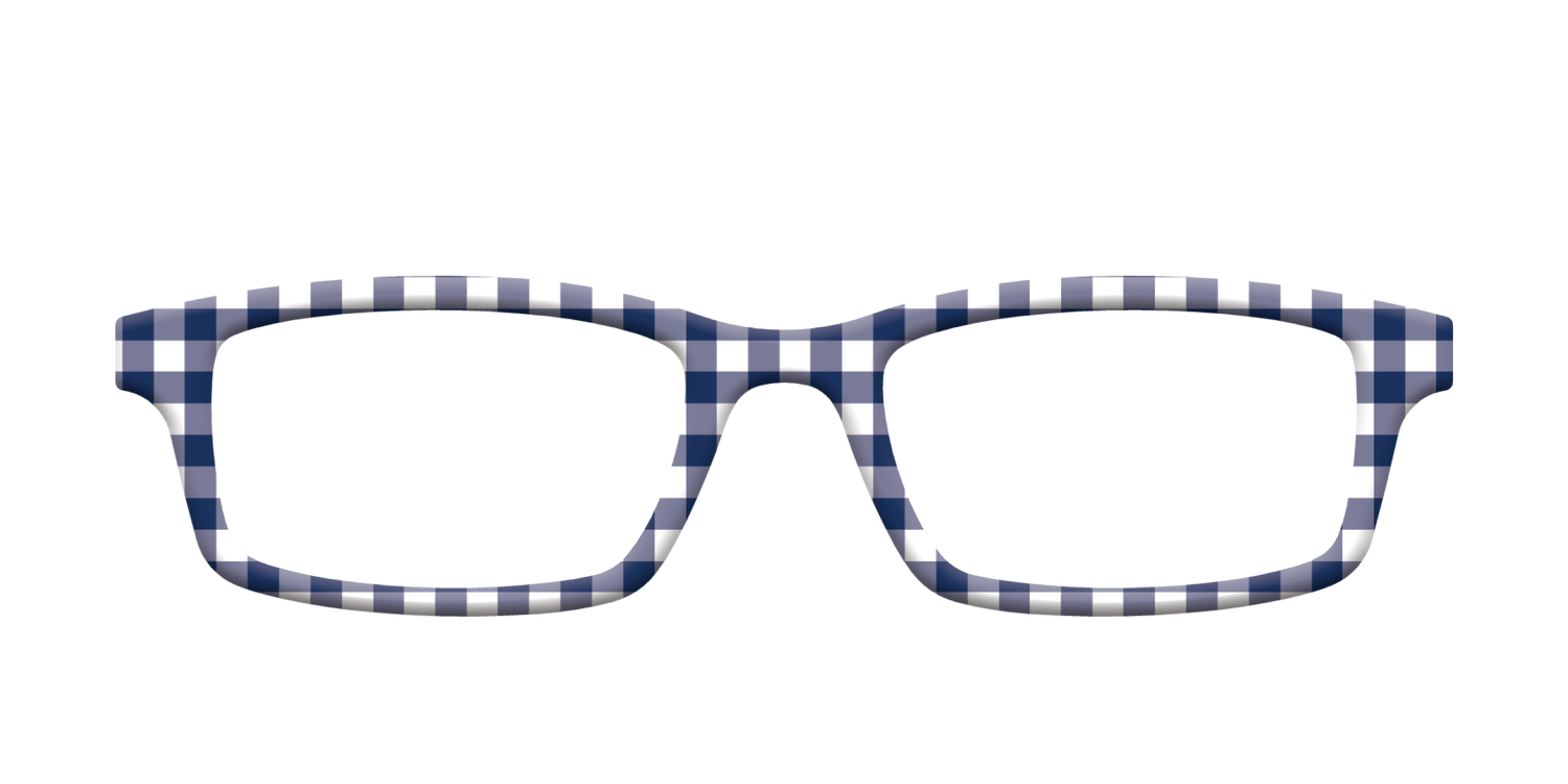 The Navy Gingham - Front Top Image - Pair Eyewear