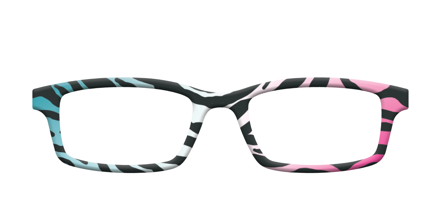 The Rainbow Zebra - Front Top Image - Pair Eyewear