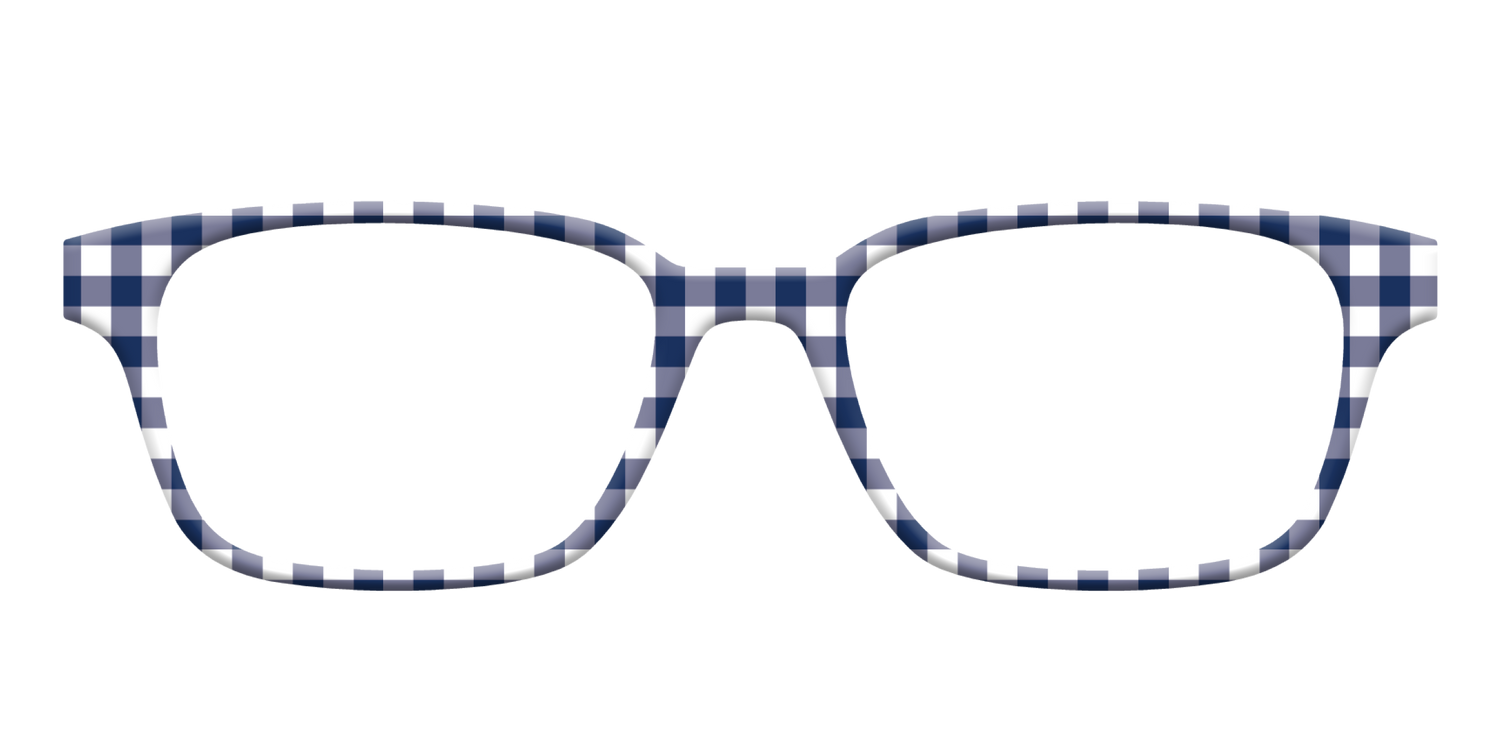 The Navy Gingham - Front Top Image - Pair Eyewear