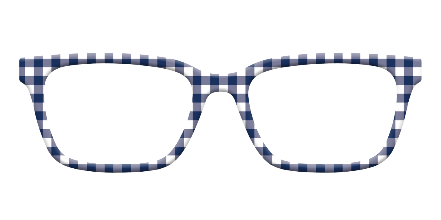 The Navy Gingham - Front Top Image - Pair Eyewear