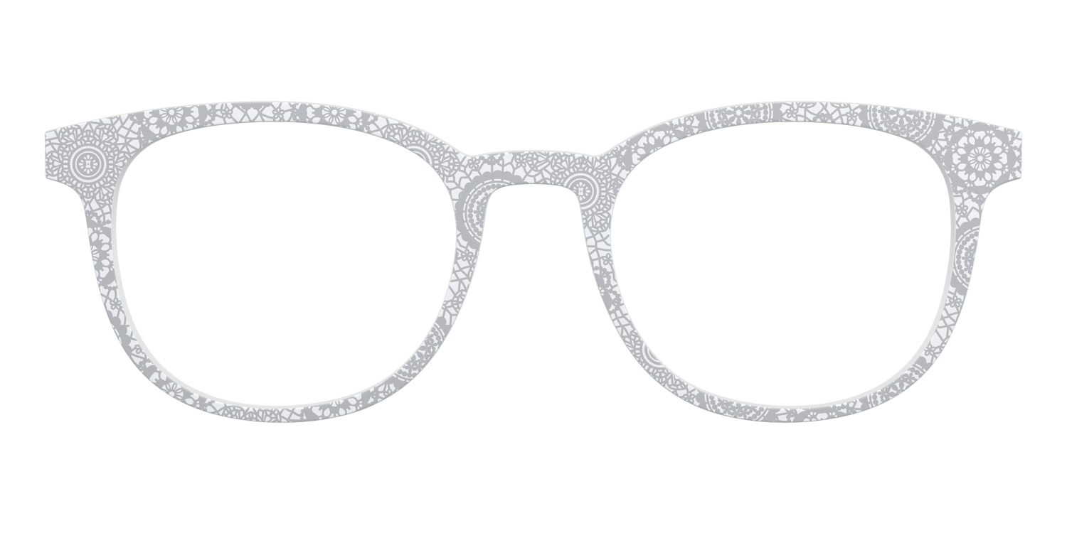 The Pale Gray Medallion Lace - Front Top Image - Pair Eyewear