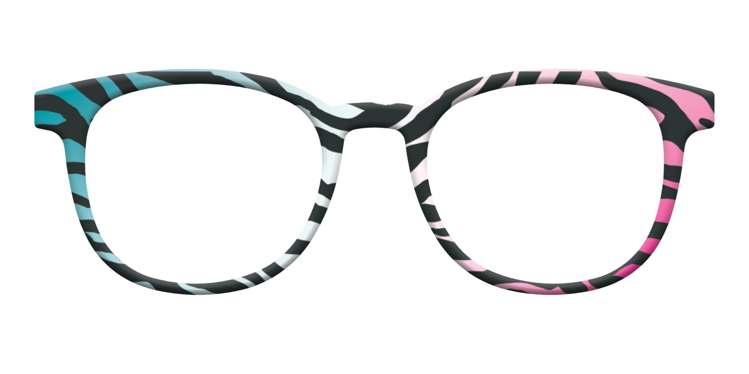 The Rainbow Zebra - Front Top Image - Pair Eyewear
