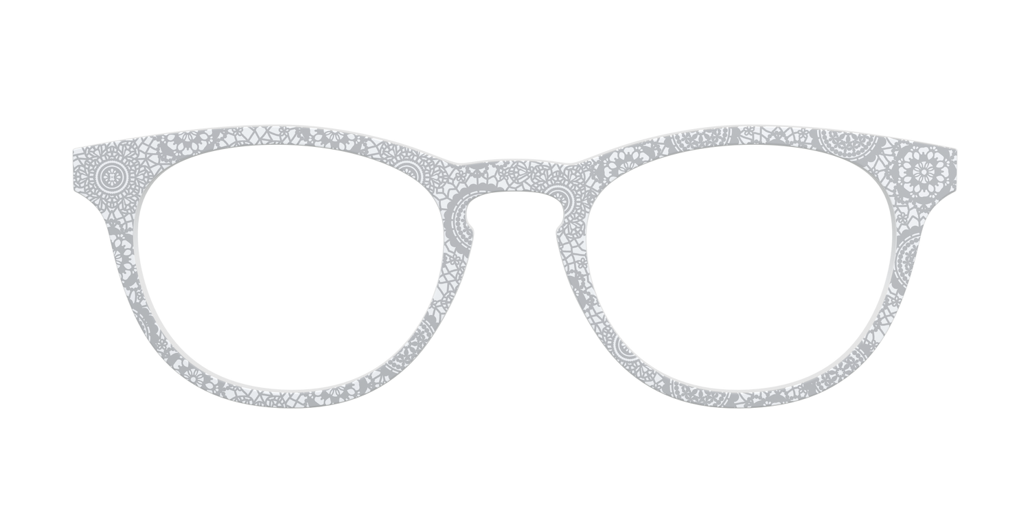The Pale Gray Medallion Lace - Front Top Image - Pair Eyewear