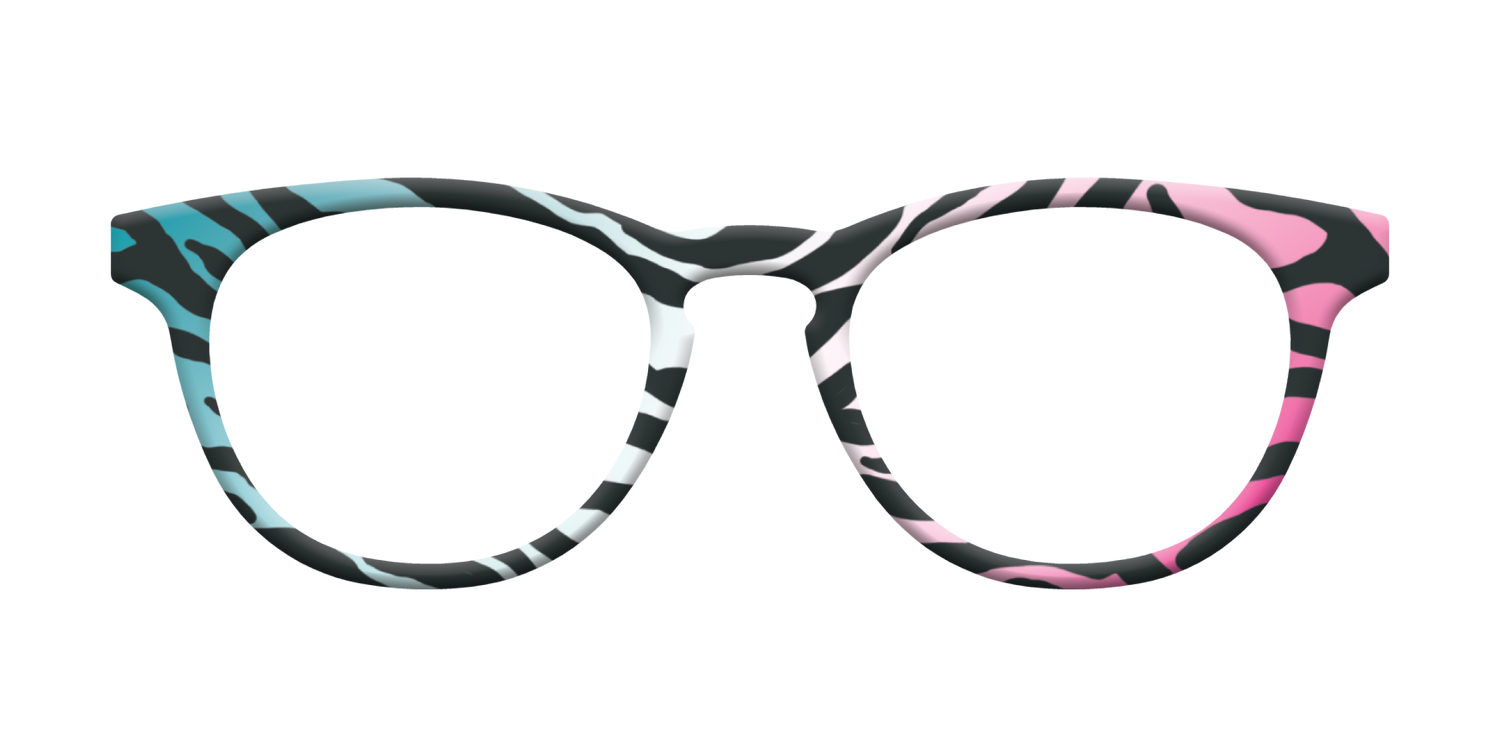 The Rainbow Zebra - Front Top Image - Pair Eyewear