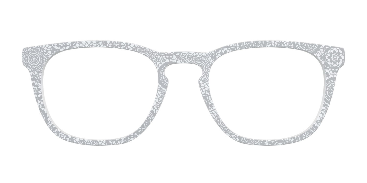 The Pale Gray Medallion Lace - Front Top Image - Pair Eyewear